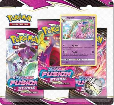 Espeon 3-Pack Blister from Fusion Strike Pokémon card set